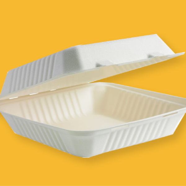 9 x 9 inch 1 Compartment Clamshell Box